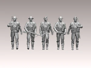 British soldiers ww2 3D Print Model
