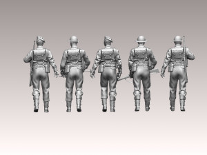 british soldiers ww2 3D-printmodel