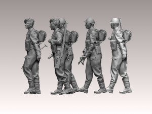 british soldiers ww2 3D-printmodel