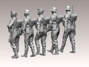 British soldiers ww2 3D Print Model