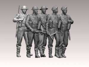 british soldiers ww2 3D-printmodel