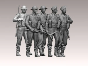 British soldiers ww2 3D Print Model