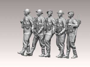 british soldiers ww2 3D-printmodel