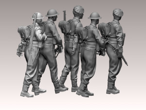 british soldiers ww2 3D-printmodel