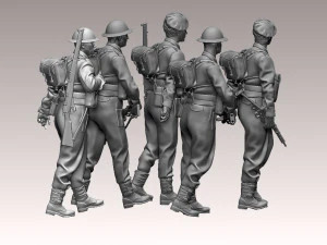 British soldiers ww2 3D Print Model