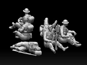 British soldiers ww2 3D Print Model