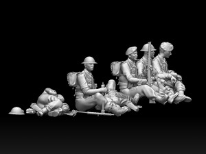british soldiers ww2 3D Baskı Modeli