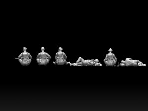british soldiers ww2 3D Baskı Modeli