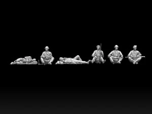 British soldiers ww2 3D Print Model