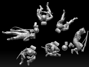 british soldiers ww2 3D Baskı Modeli