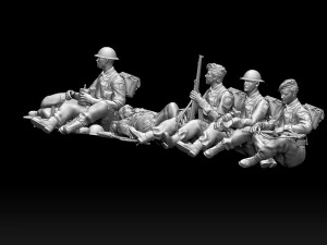 British soldiers ww2 3D Print Model