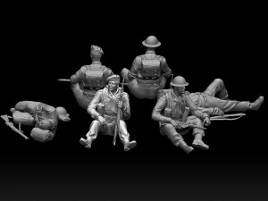 British soldiers ww2 3D Print Model