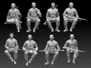 जर्मन सैनिक 3D प्रिंट मॉडल