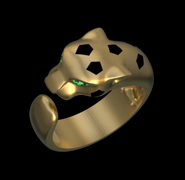 Ring panther Model do druku 3D .c4d .max .obj .3ds .fbx .stl .blend 