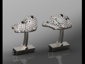 Cufflinks pocket gem Modelo de impresión 3D