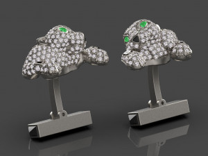 Cufflinks pocket gem Modelo de impresión 3D