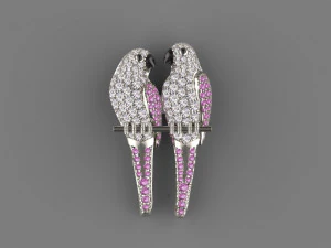 Parrot brooch 3D Print Model