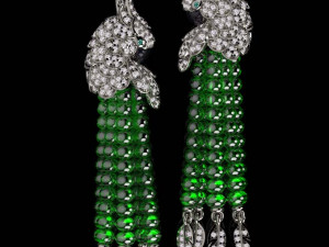 Earrings parrot Modèles 3D en vedette