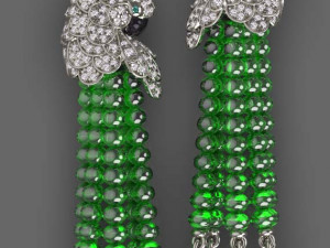 Earrings parrot Modello di stampa 3D