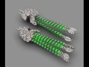 Earrings parrot Modello di stampa 3D