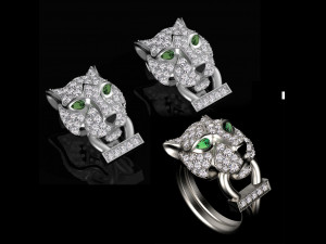 Earrings ring Modèles 3D en vedette
