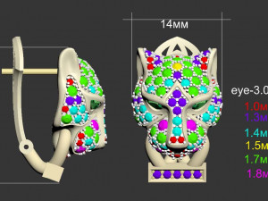 Earrings ring Modèles 3D en vedette