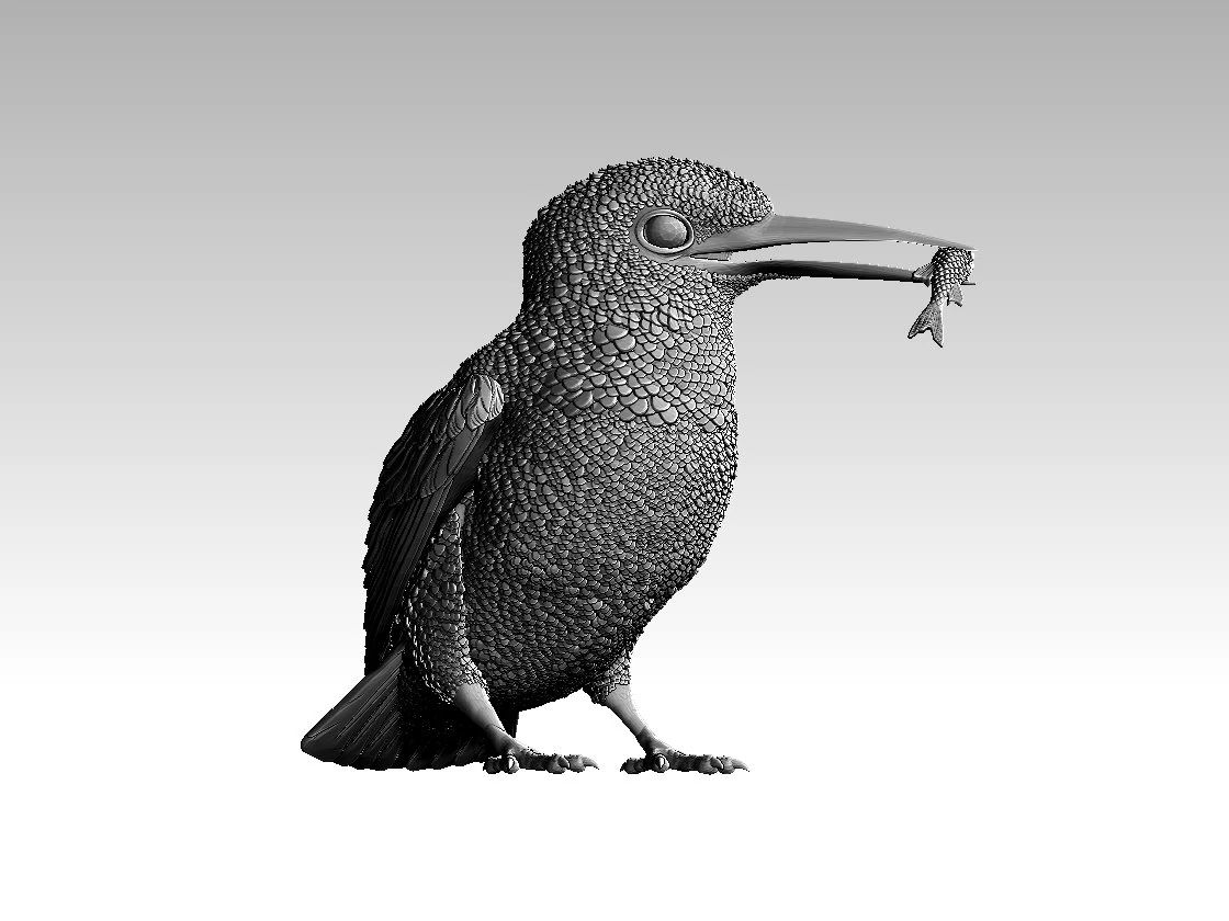 kingfisher 3D Print Model .c4d .max .obj .3ds .fbx .stl .blend 