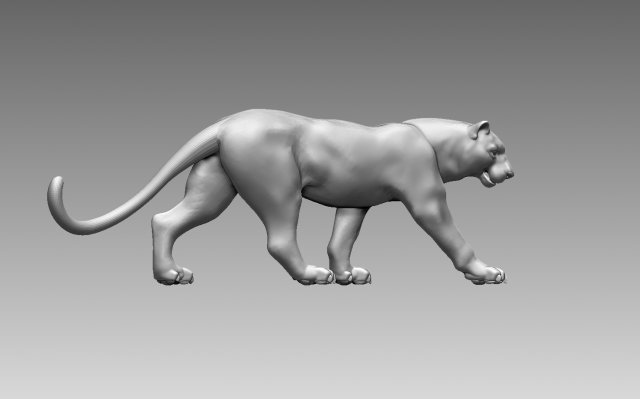 Panther 3D Принт Модель .c4d .max .obj .3ds .fbx .stl .blend 
