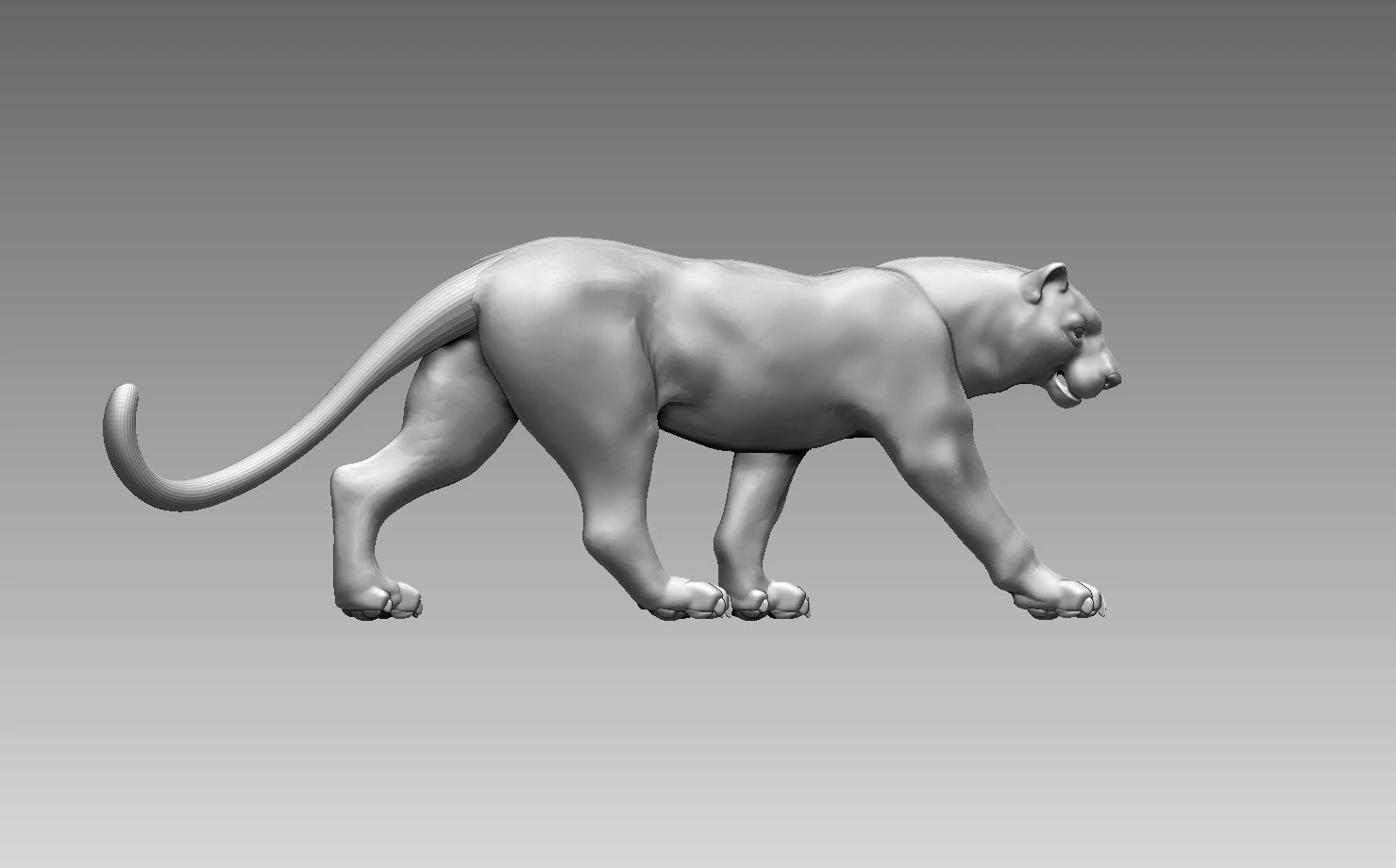 Panther 3D Print Model .c4d .max .obj .3ds .fbx .stl .blend 