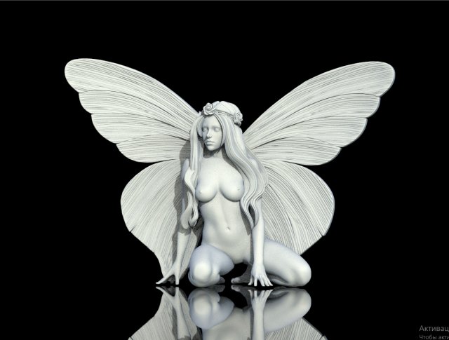 Woman wings Modelo de Impressão 3D .c4d .max .obj .3ds .fbx .stl .blend 