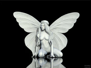 女性の翼 3Dプリントモデル