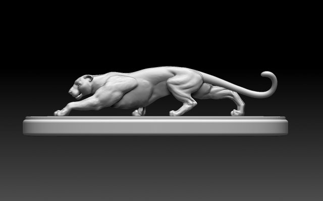 Panther 3D Druckmodell .c4d .max .obj .3ds .fbx .stl .blend