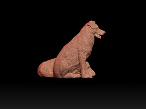 Dogs lies sits 3D 프린트 모델