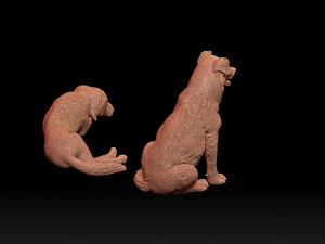 Dogs lies sits 3D 프린트 모델