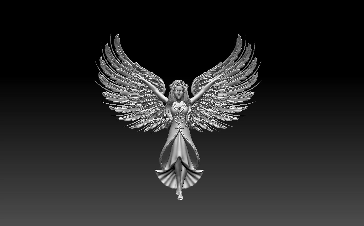 ANGEL 3D Print Model .c4d .max .obj .3ds .fbx .stl .blend 