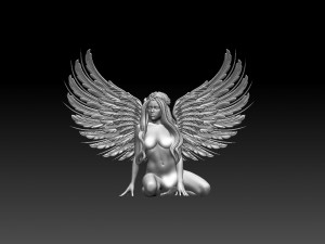 Woman wings 3D Print Model
