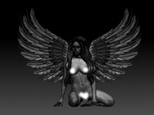 Woman wings 3D Print Model