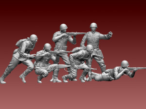 Soldiers WW2 Russia 3D Print Model