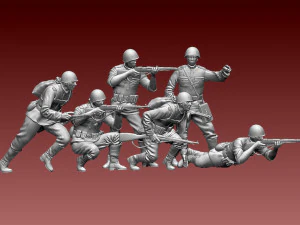 Soldados WW2 Rusia Modelo de impresión 3D