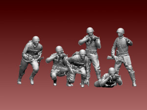 Soldiers WW2 Russia 3D-Druckmodell