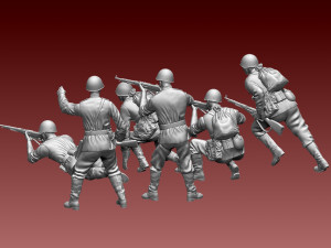 Soldiers WW2 Russia 3D-Druckmodell