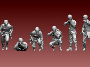 Soldiers WW2 Russia 3D-Druckmodell