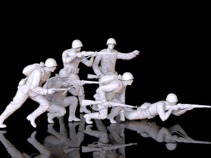 Soldiers WW2 Russia 3D-Druckmodell