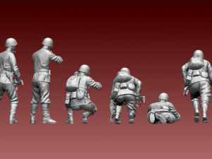 Soldiers WW2 Russia 3D-Druckmodell