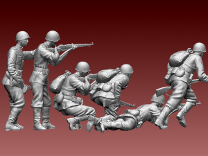 Soldiers WW2 Russia 3D-Druckmodell