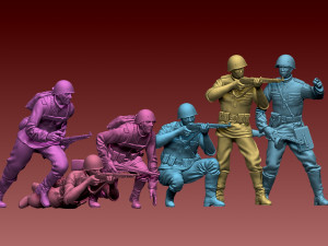 Soldiers WW2 Russia 3D-Druckmodell