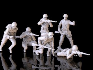Soldiers WW2 Russia 3D-Druckmodell