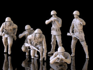 Soldiers WW2 Russia 3D-Druckmodell