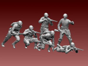 Soldiers WW2 Russia 3D-Druckmodell