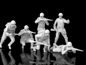 Soldiers WW2 Russia 3D-Druckmodell